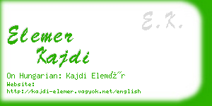 elemer kajdi business card